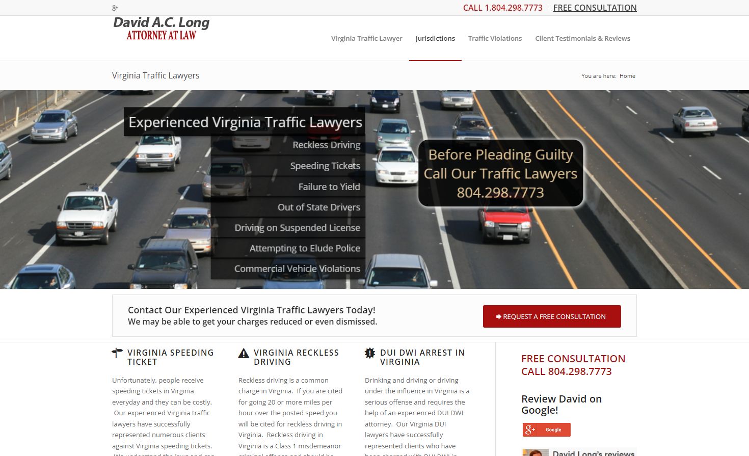 Criminal Defense Traffic Lawyer SEO Marketing & Website Design
